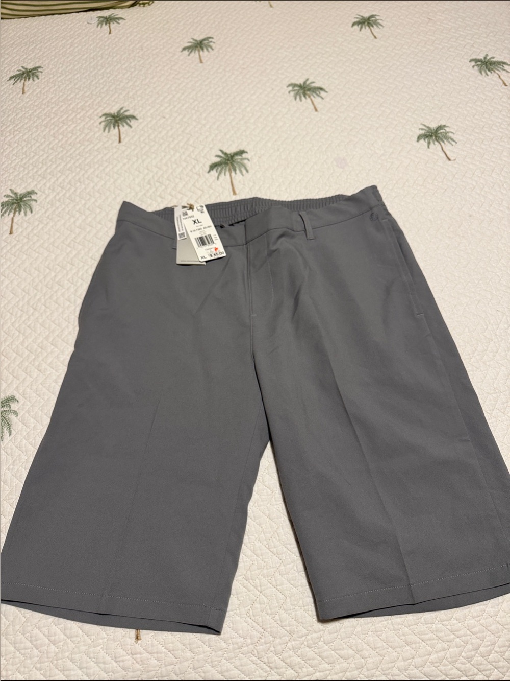adidas Gray Flat Front Golf Shorts